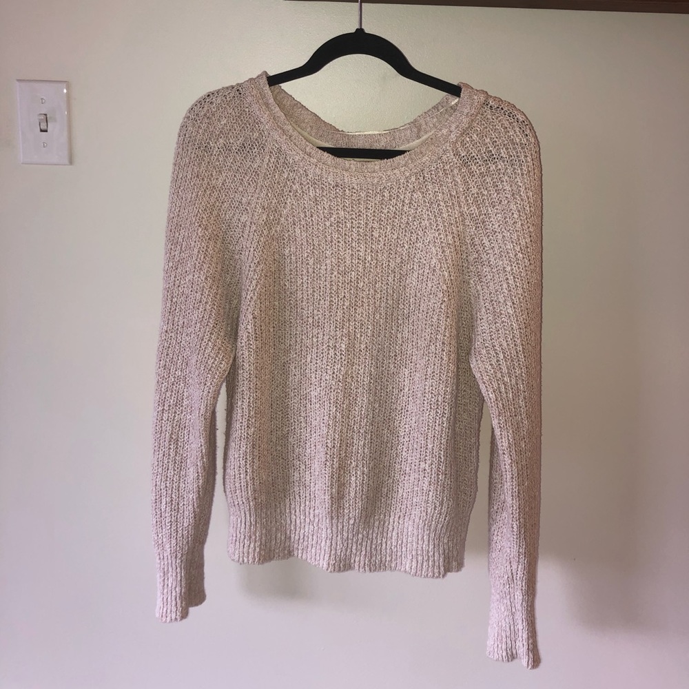Free people light pink knit sweater